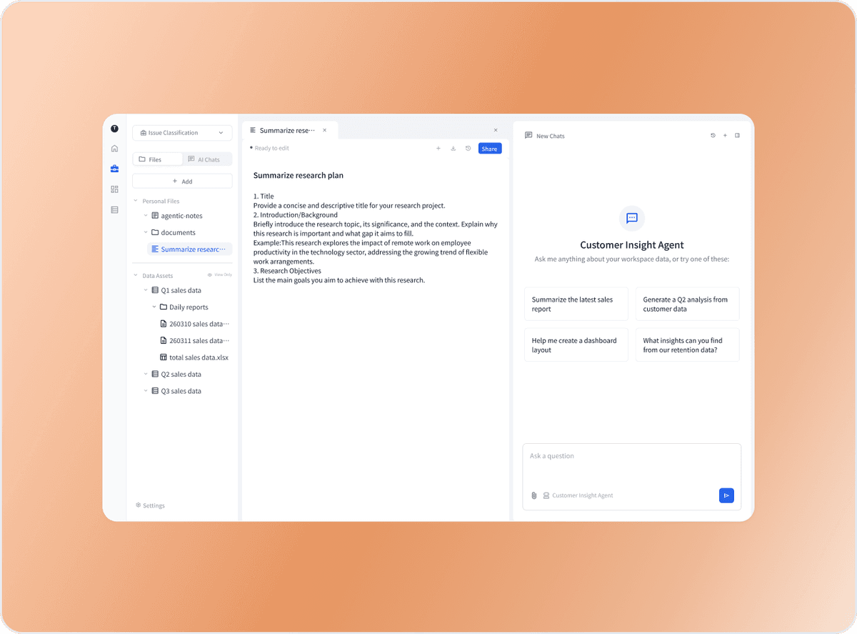 An AI workstation for shared team knowledge